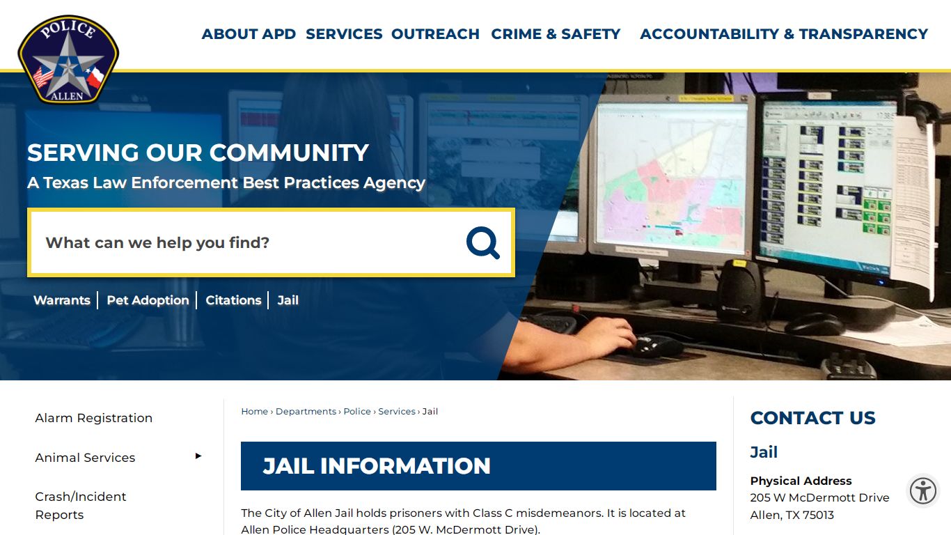 Jail Information | Allen, TX - Official Website